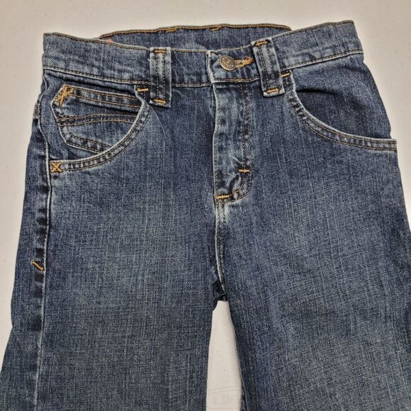 Wrangler Jeans Pants Boys 10 Slim Adjustable Waist Denim Dark School - Picture 3 of 7